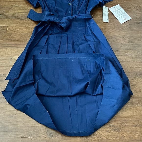 Eliza J Blue Short Sleeve Shirtwaist Dress - Picture 7 of 9